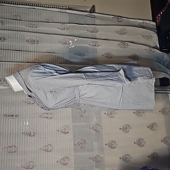 Striped Log Sleeve Shirt Dress - Picture 5 of 16